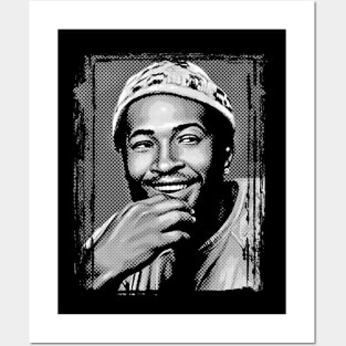 Marvin Gaye Halftones Grunge Posters and Art